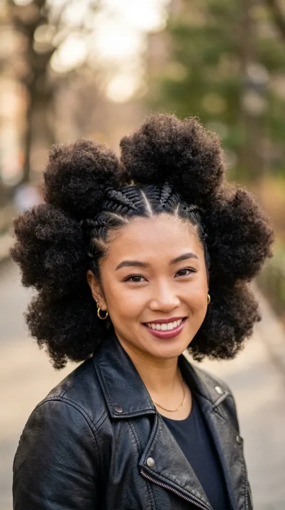 Braided Afro Puffs