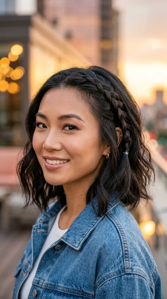 Braided Front with Loose Bob