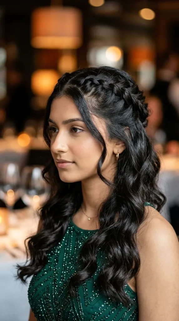 Braided Half-Up with Waves