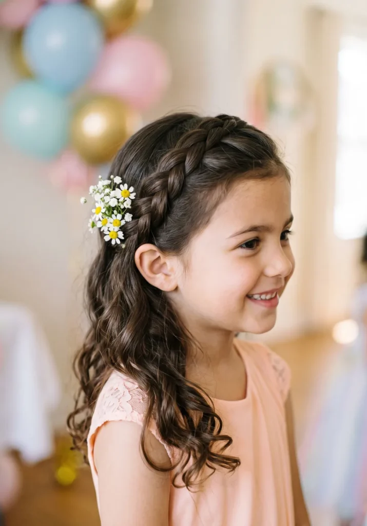 Braided Headband with Loose Hair