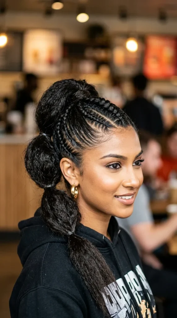 Braided Mohawk Ponytail