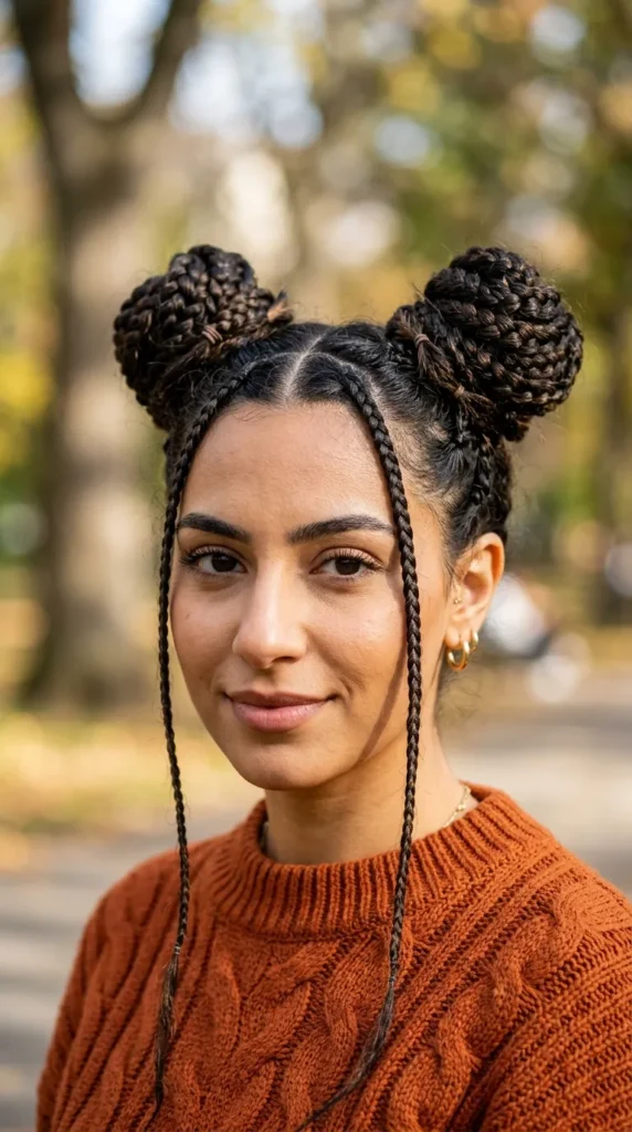 Braided Space Buns
