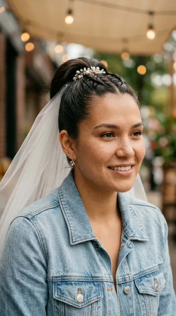 Bridal Ponytail with Veil