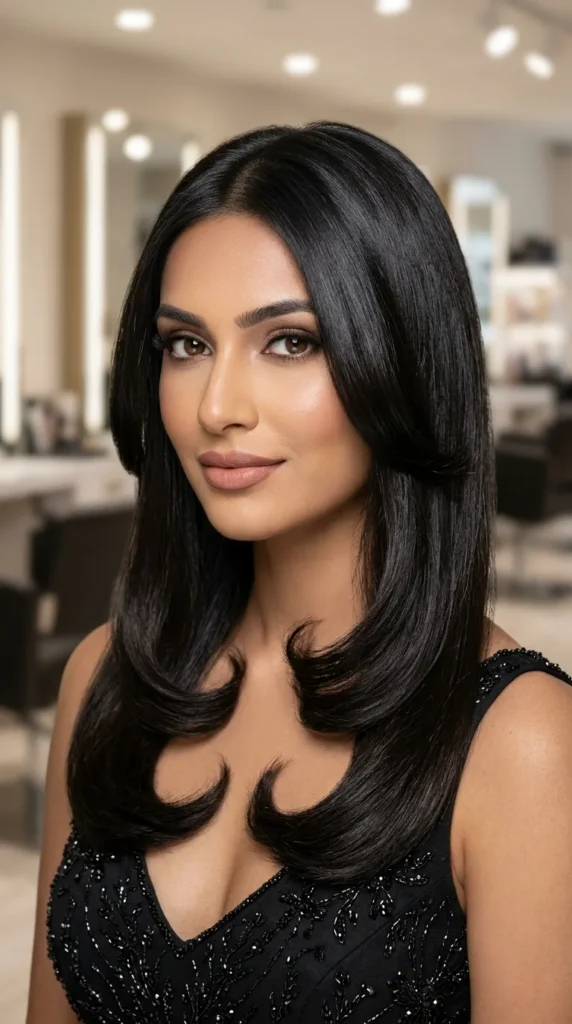 C-Curl Blowout for Long Hair
