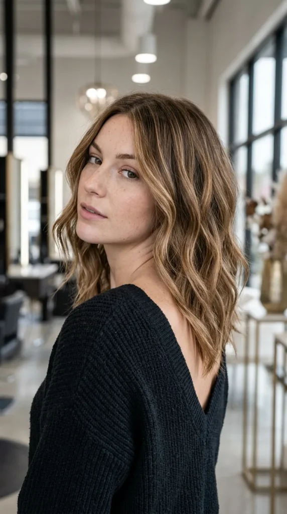 Caramel Balayage V Shape