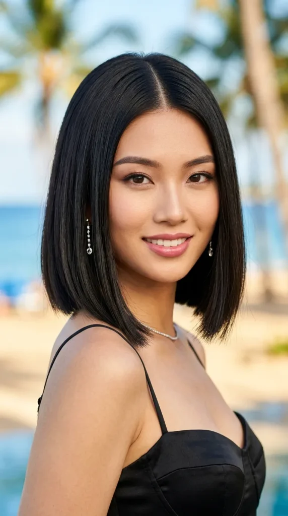 Center-Part Bob for Thin Hair
