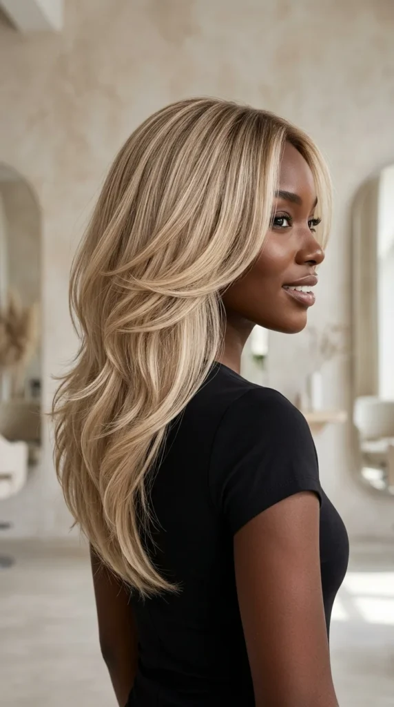 Champagne Blonde V Cut