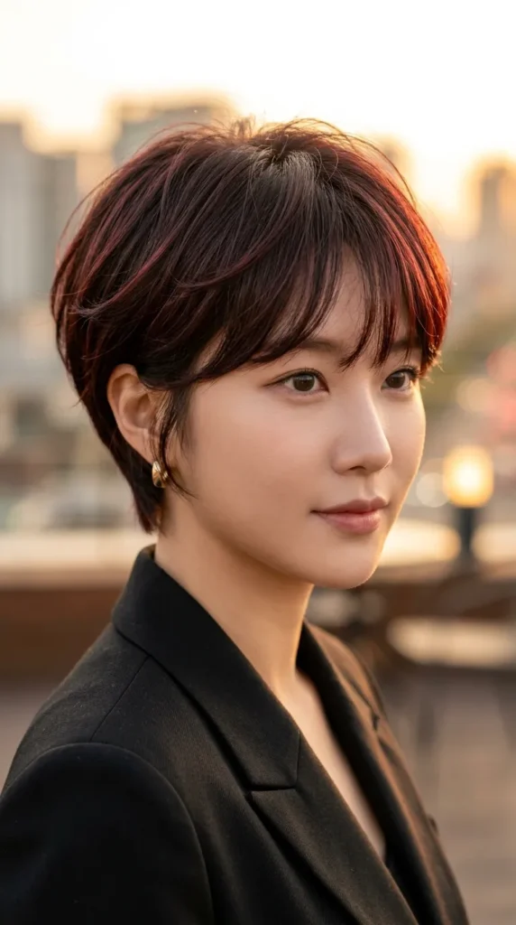 Cherry Brown Korean Pixie