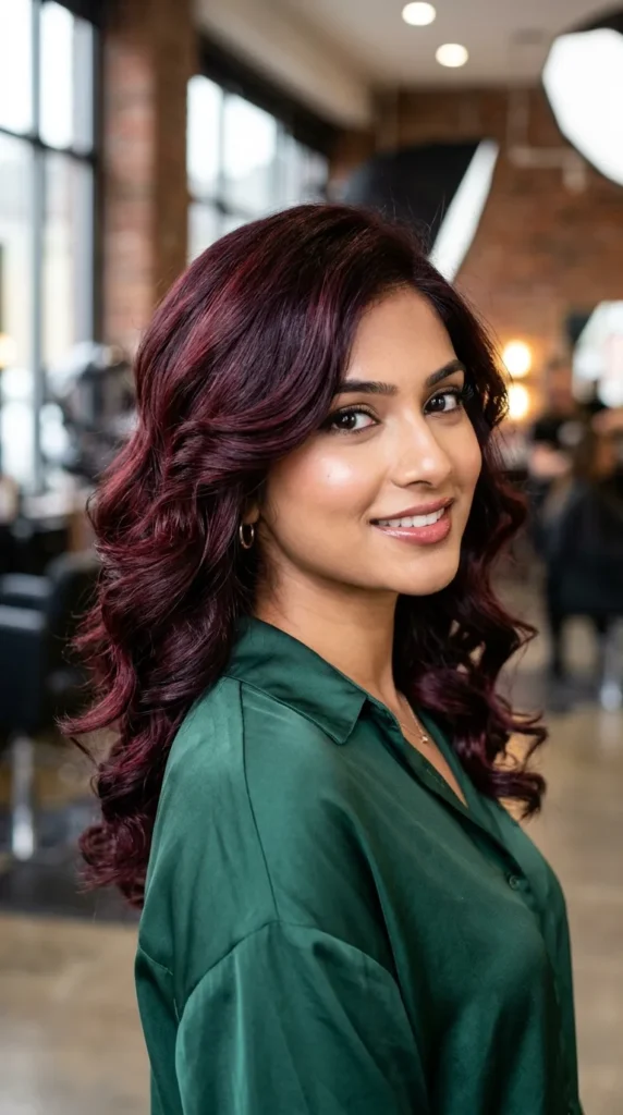 Cherry Cola Hair with Waves