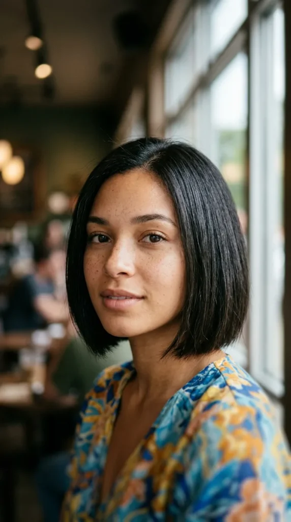 Chin-Length Bob for Oval Face