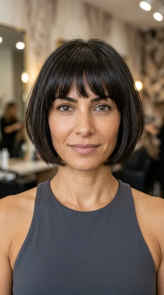Chin-Length French Bob for Fine Hair