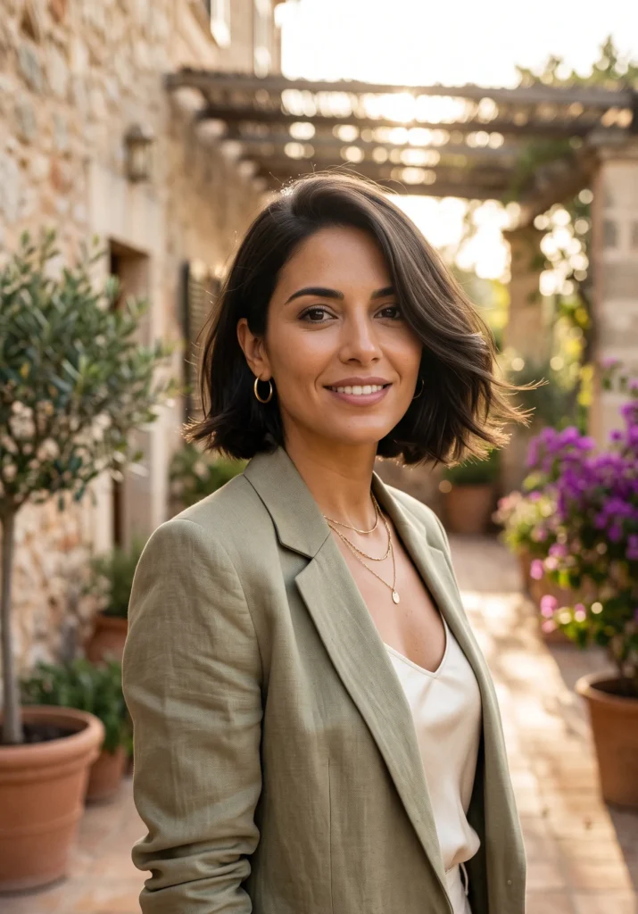 Chin-Length Italian Bob with Invisible Layers