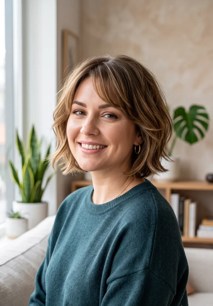 Chin-Length Layered Bob