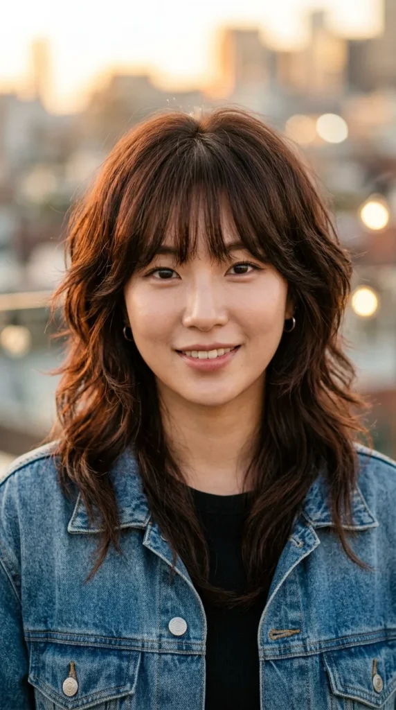 Chocolate Brown Korean Wolf Cut