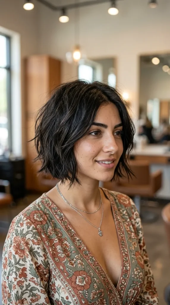 Choppy Bob for Oval Face Edge