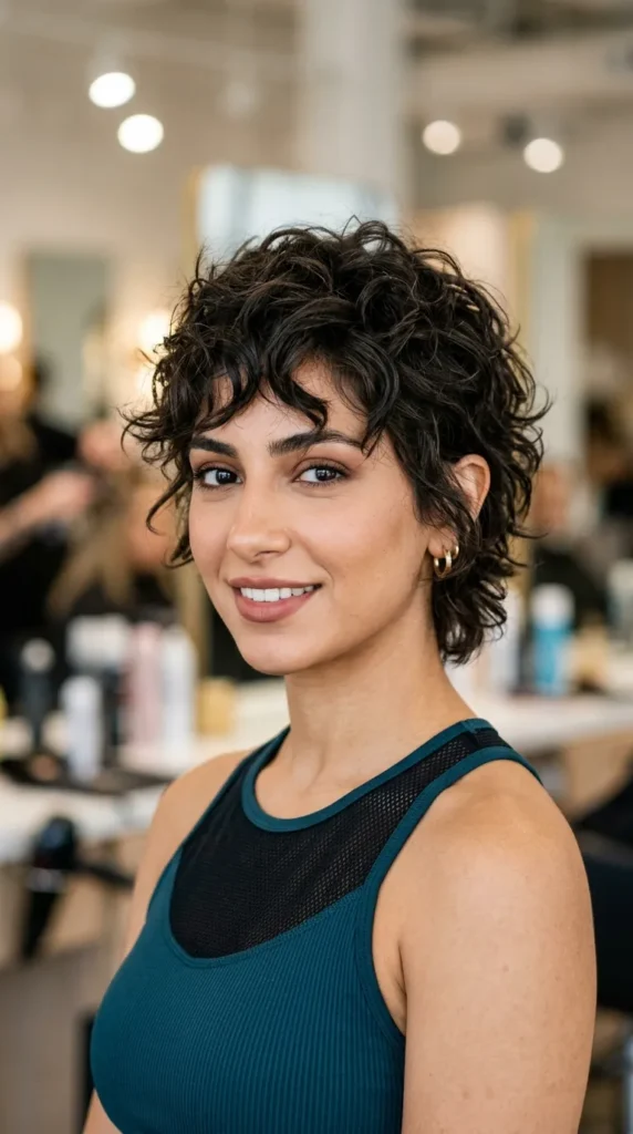 Choppy Curly Pixie Cut