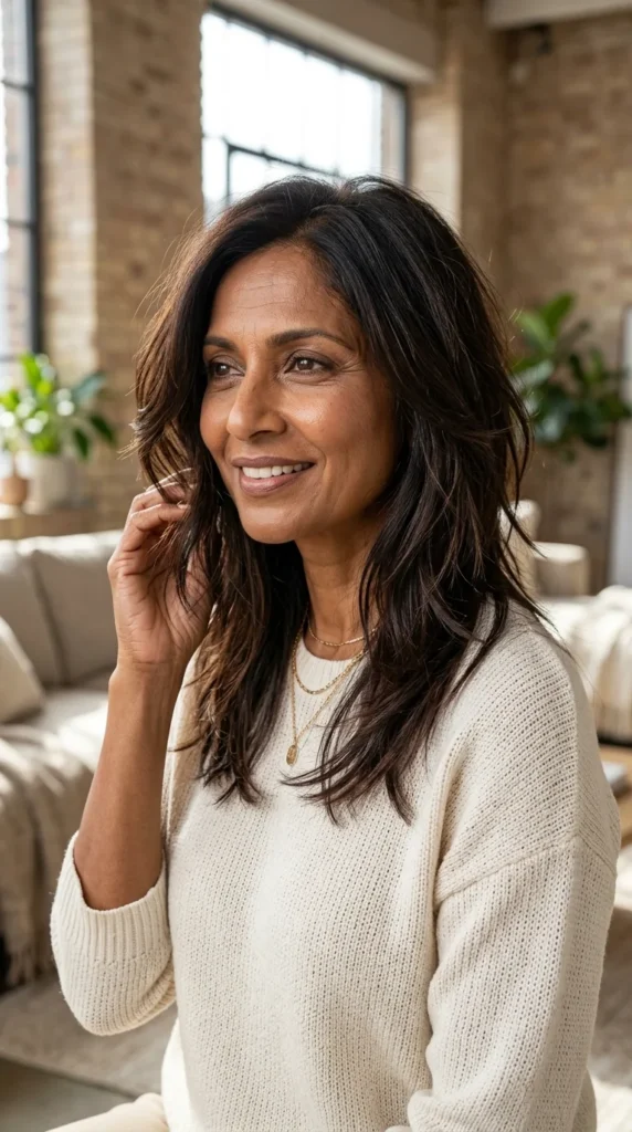 Choppy Long Layers for a Modern Look