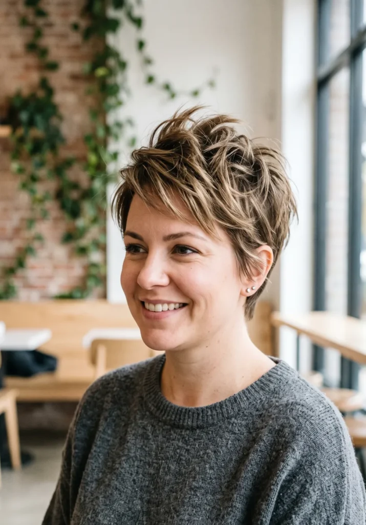 Choppy Pixie with Crown Volume