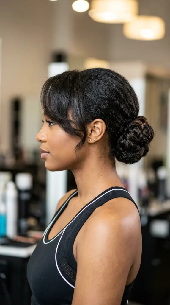 Classic Chignon with Side Bangs