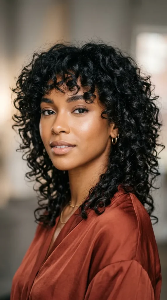 Classic Curly Wolf Cut with Soft Layers