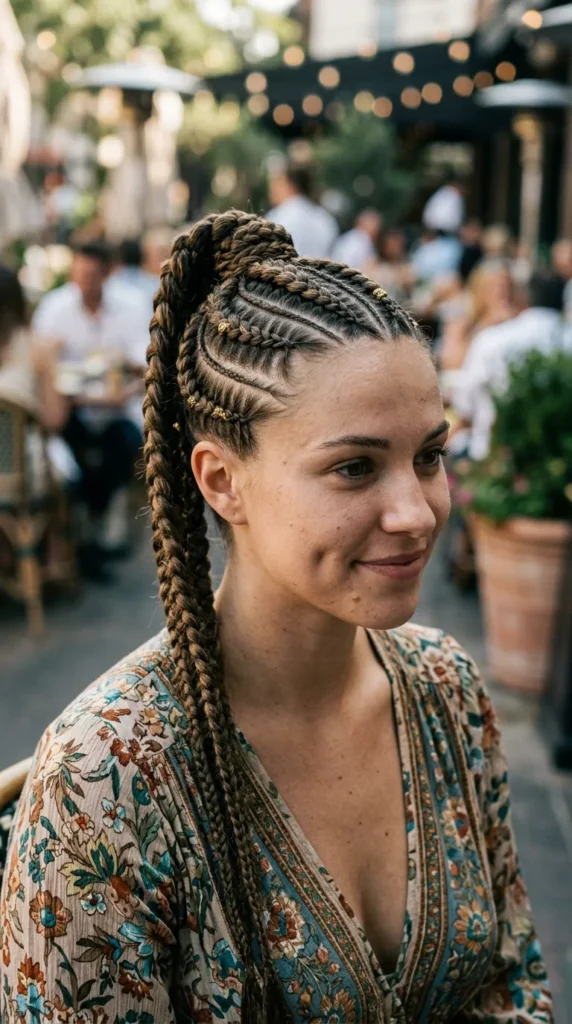 Classic Feed-In Braid Ponytail