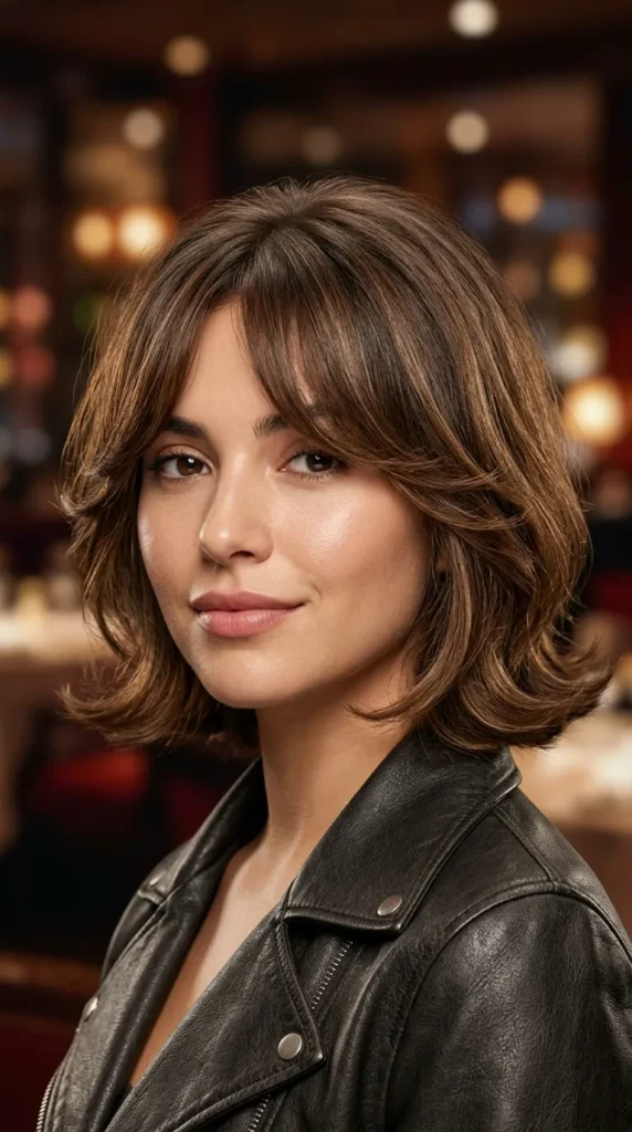 Classic Italian Bob with Curtain Bangs