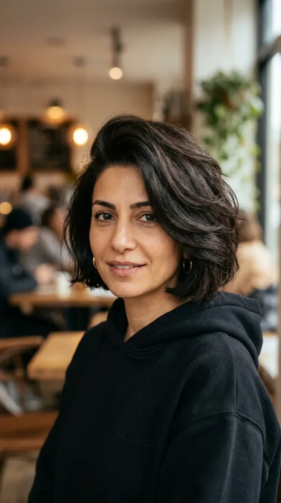 Classic Italian Bob with Side Part