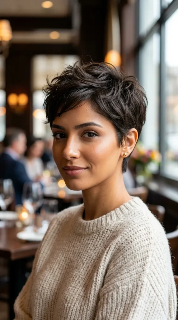 Classic Pixie for Thin Hair with Textured Top