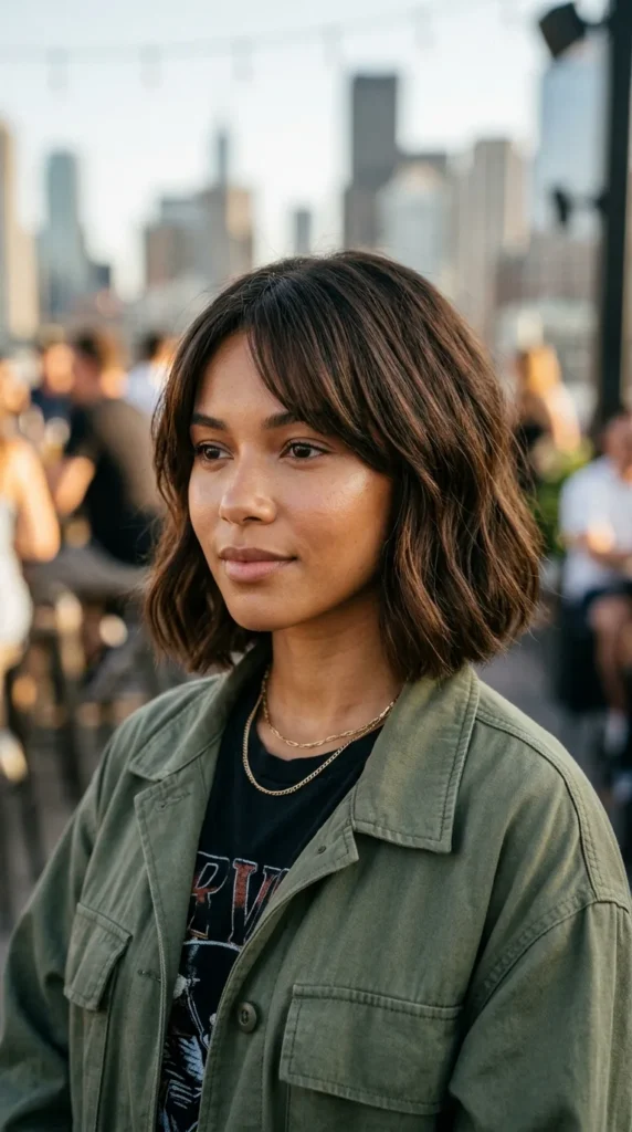 Collarbone Bob for Oval Face