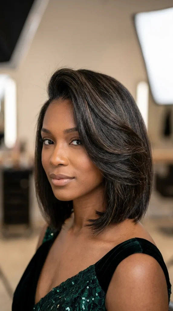 Collarbone Bob for Thin Hair with Side Part
