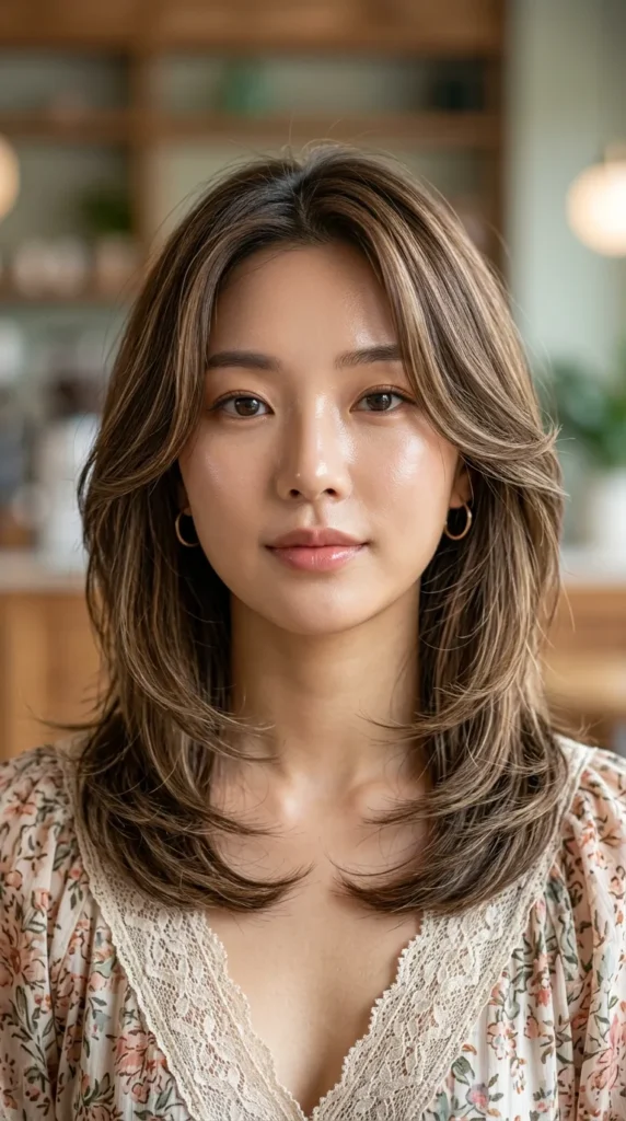 Collarbone Korean Layered Hair