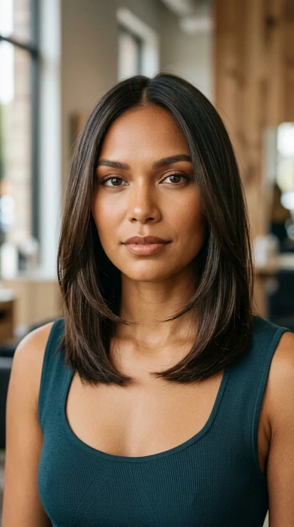 Collarbone-Length Clavi Cut with Invisible Layers