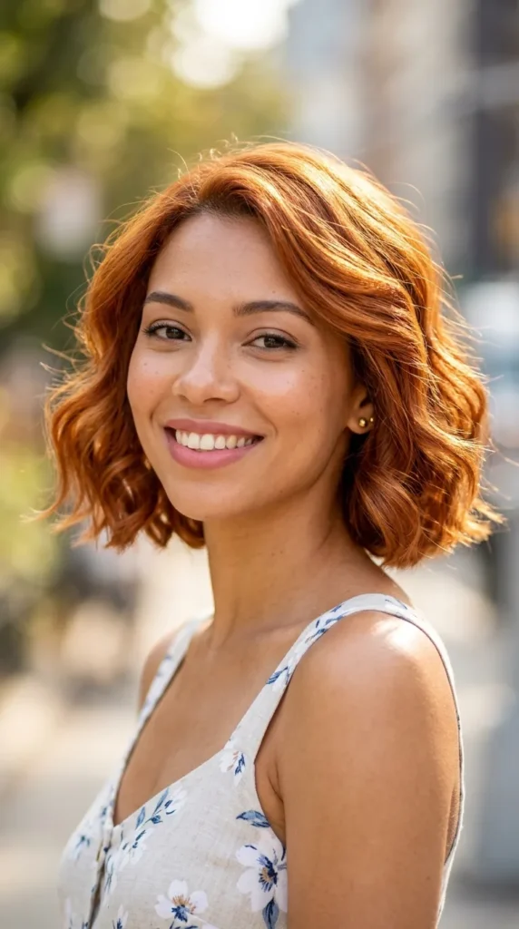 Copper Bob with Soft Waves