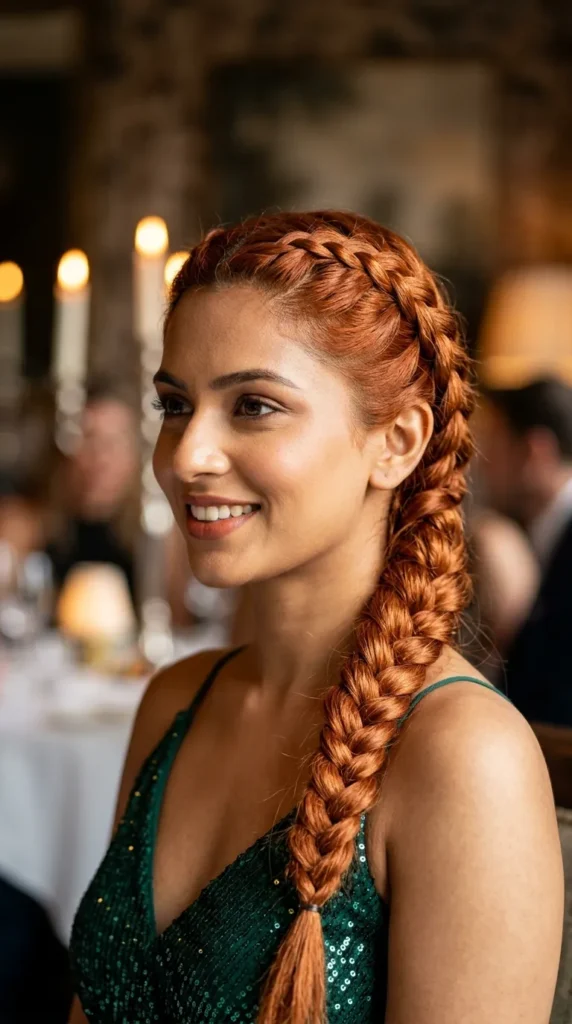 Copper Braided Ponytail