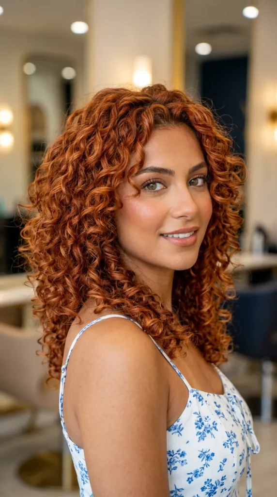 Copper Curly Hair
