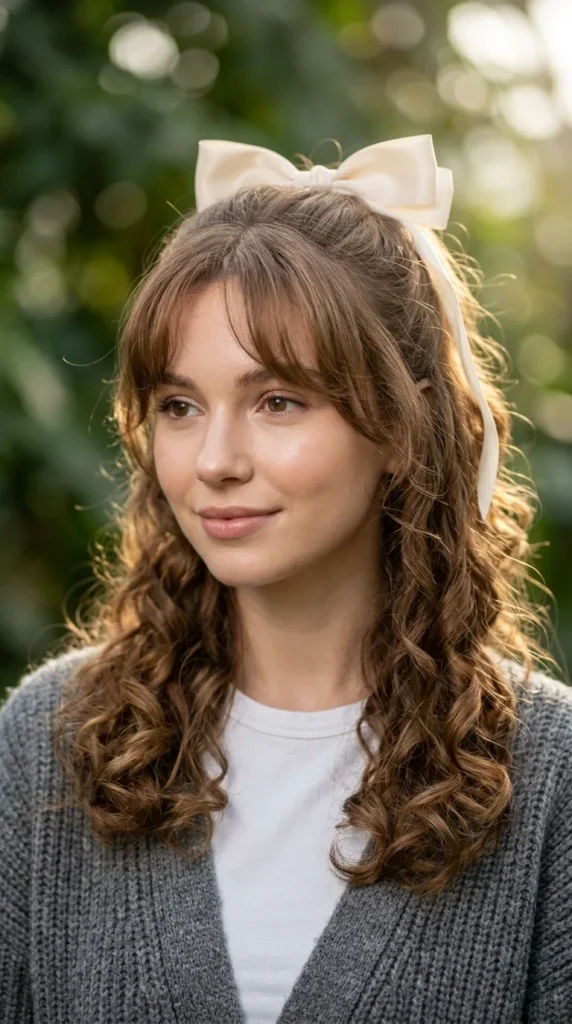 Coquette Half-Up Bow Hairstyle