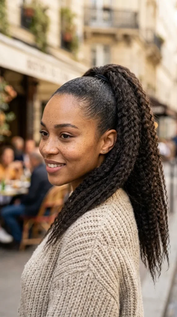 Crimped Ponytail