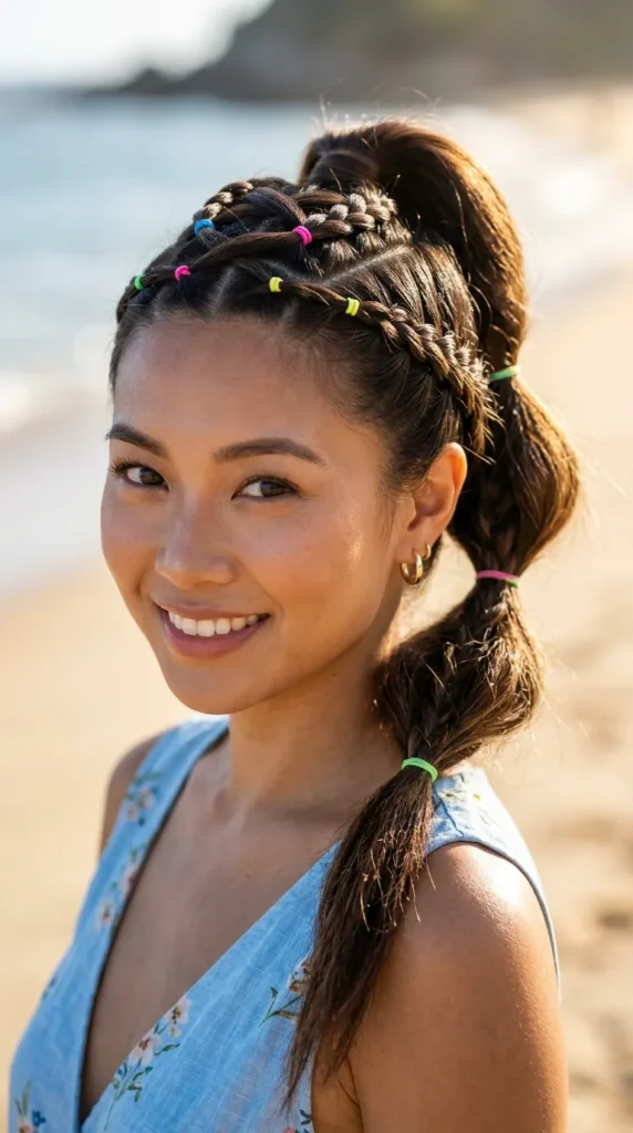 Criss-Cross Ponytail with Braids