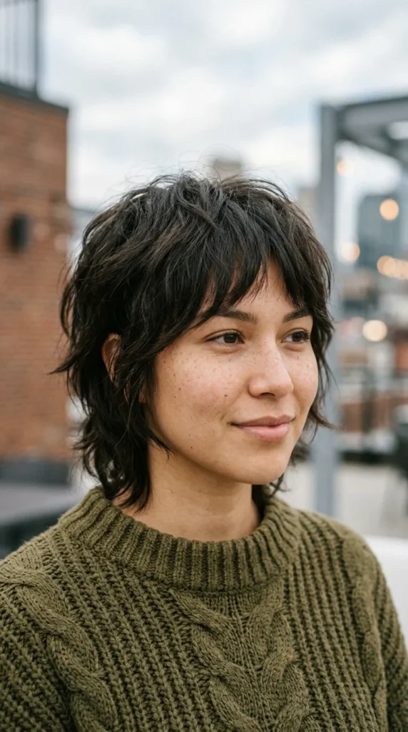 Cropped Shag for Oval Face