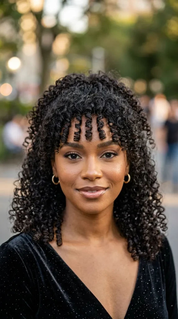 Curly Bangs on Natural Hair