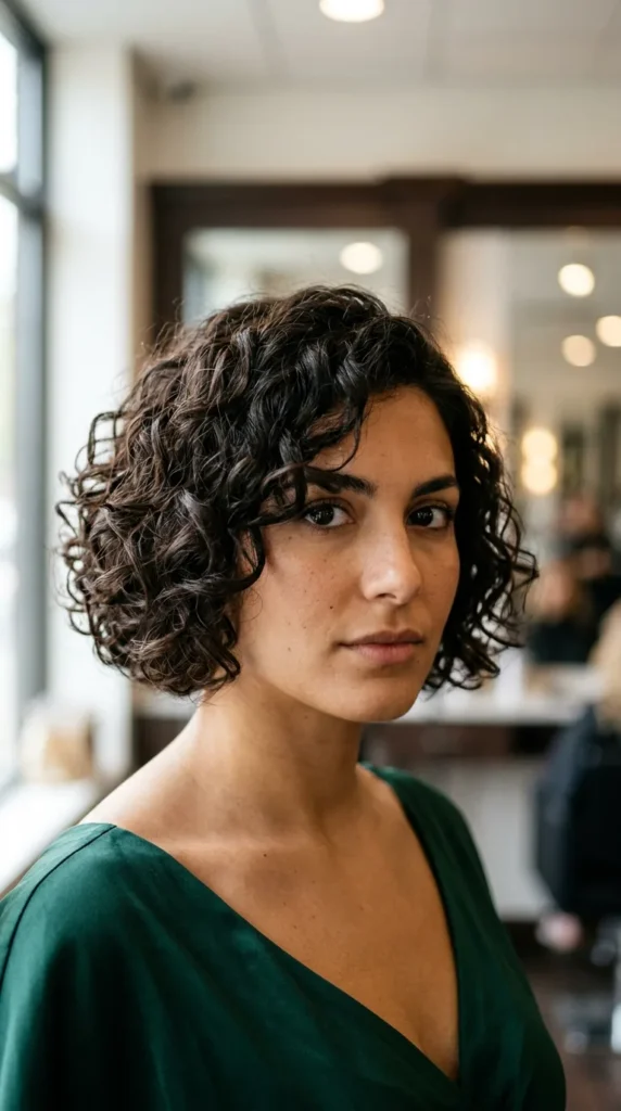 Curly Bob for Oval Face