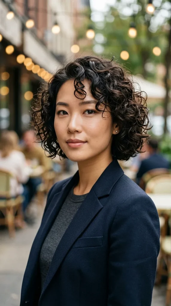 Curly Bob for Oval Face Bounce