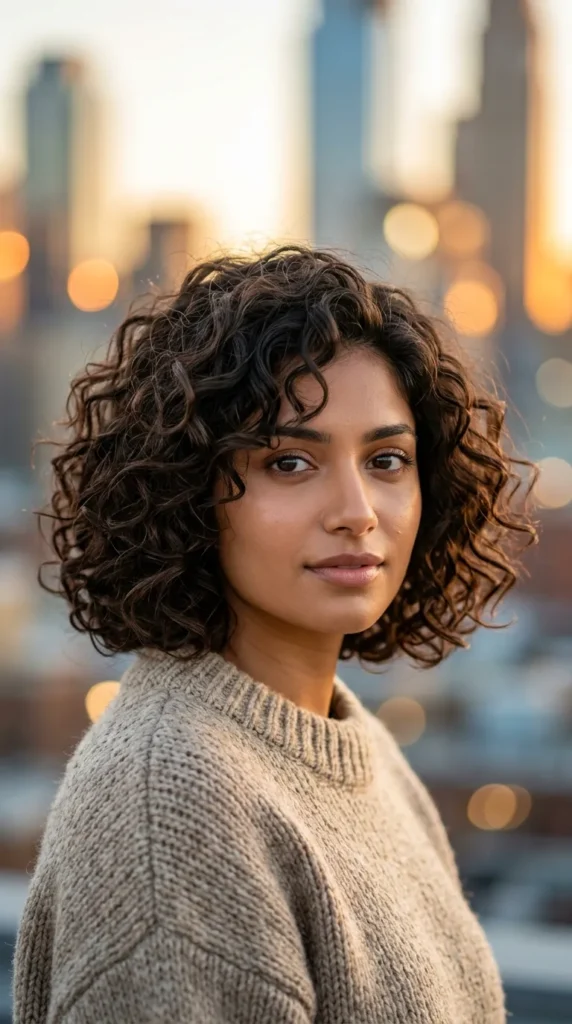 Curly Bob for Oval Face Shapes