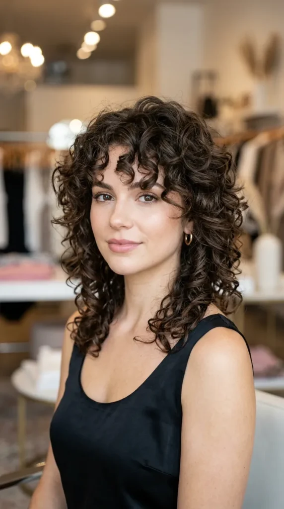 Curly Butterfly Cut