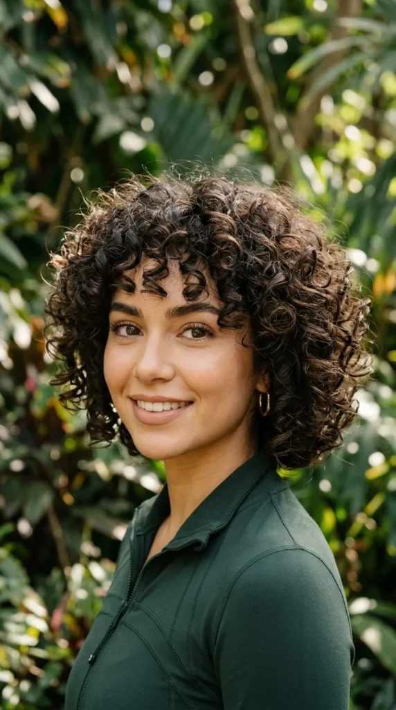 Curly Cloud Bob with Airy Layers