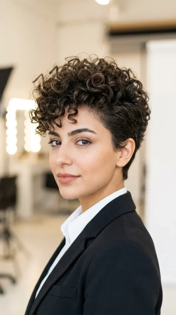 Curly Crop with Volume