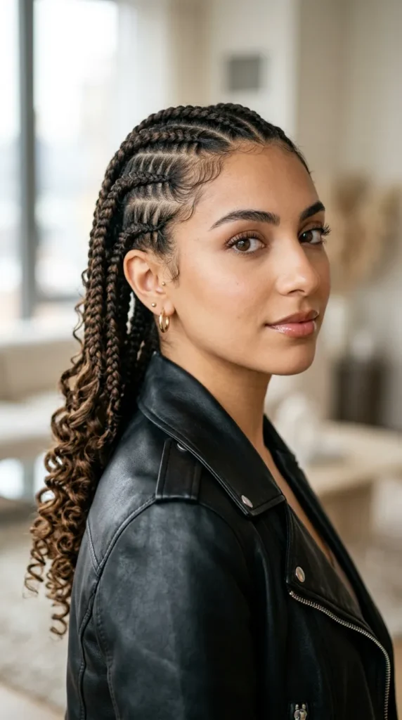 Curly-End Goddess Braids
