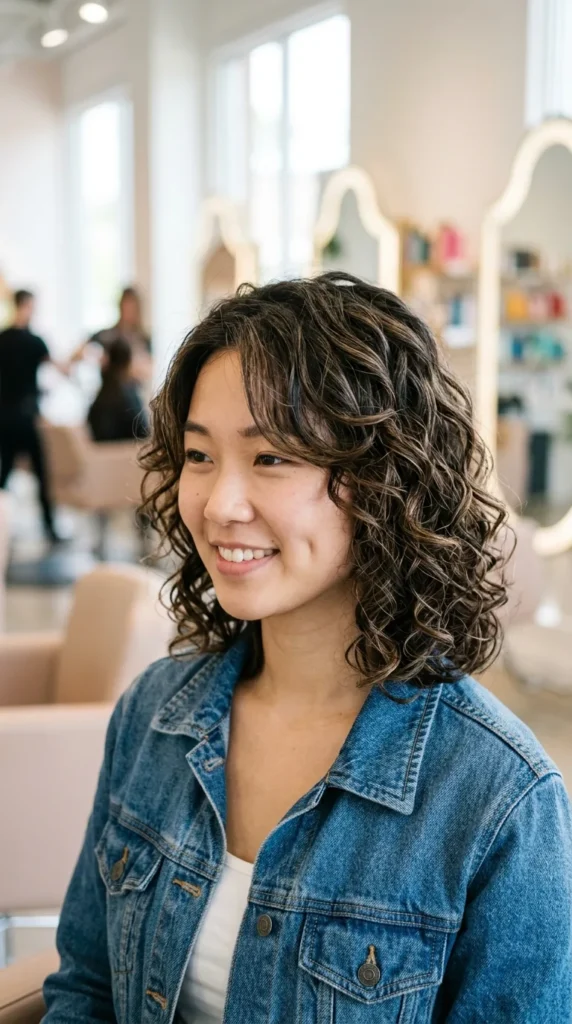 Curly Hair with Face-Framing Layers