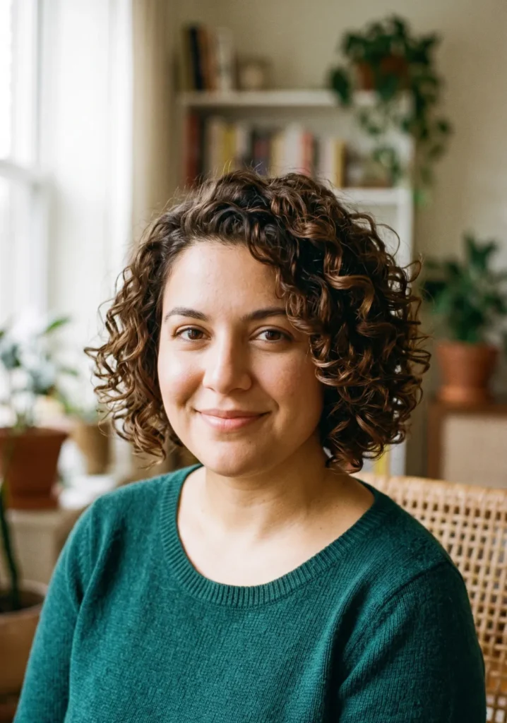 Curly Italian Bob with Defined Shape