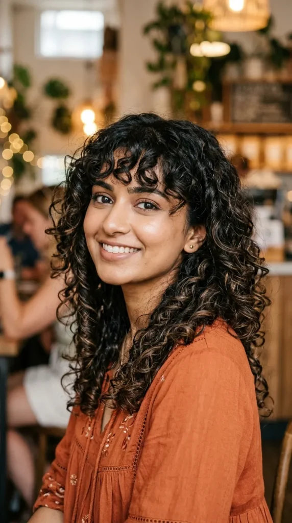 Curly Layers for Oval Faces